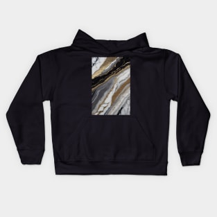 Golden marble design Kids Hoodie